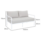 Temple &amp; Webster 4 Seater Kamari Outdoor Lounge Set