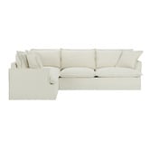 Temple &amp; Webster Softy Premium 5 Seater Queen Slipcover Corner Sofa Bed