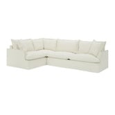 Temple &amp; Webster Softy Premium 5 Seater Queen Slipcover Corner Sofa Bed