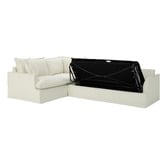 Temple &amp; Webster Softy Premium 5 Seater Queen Slipcover Corner Sofa Bed
