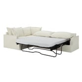 Temple &amp; Webster Softy Premium 5 Seater Queen Slipcover Corner Sofa Bed