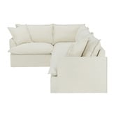 Temple &amp; Webster Softy Premium 5 Seater Queen Slipcover Corner Sofa Bed