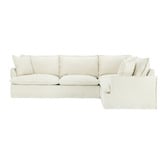 Temple &amp; Webster Softy Premium 5 Seater Queen Slipcover Corner Sofa Bed
