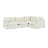 Temple &amp; Webster Softy Premium 5 Seater Queen Slipcover Corner Sofa Bed