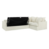 Temple &amp; Webster Softy Premium 5 Seater Queen Slipcover Corner Sofa Bed