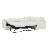 Temple &amp; Webster Softy Premium 5 Seater Queen Slipcover Corner Sofa Bed