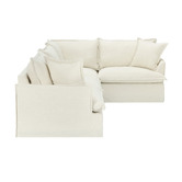Temple &amp; Webster Softy Premium 5 Seater Queen Slipcover Corner Sofa Bed