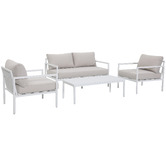 Temple &amp; Webster 4 Seater Kamari Outdoor Lounge Set