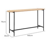Temple &amp; Webster 140cm Brooke Curved Console Table