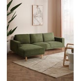 Temple &amp; Webster Orson 4 Seater Upholstered Sofa with Chaise