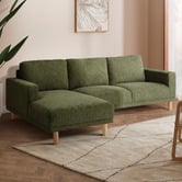 Temple &amp; Webster Orson 4 Seater Upholstered Sofa with Chaise
