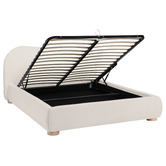 Temple &amp; Webster Paloma Boucle Gas Lift Storage Bed