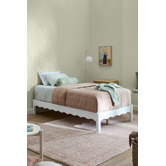 Temple &amp; Webster Evelyn Wavy Pine Wood Bed Base