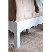 Temple &amp; Webster Evelyn Wavy Pine Wood Bed Base