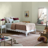 Temple &amp; Webster Evelyn Wavy Pine Wood Bed Base