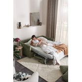 Temple &amp; Webster Henry Premium 3 Seater Queen Chenille Compressed Sofa Bed