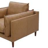 Temple &amp; Webster Terry Premium Genuine Leather Armchair