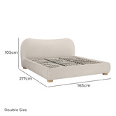 Temple &amp; Webster Paloma Boucle Gas Lift Storage Bed