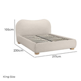 Temple &amp; Webster Paloma Boucle Gas Lift Storage Bed