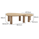 Temple &amp; Webster 2 Piece Nolan Nesting Coffee Table Set