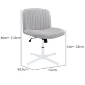 Temple &amp; Webster Camila Boucle Cross Legged Office Chair