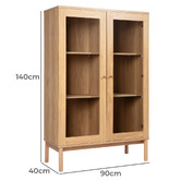 Temple &amp; Webster Bruno 2 Door Display Cabinet