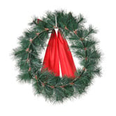 Temple &amp; Webster 60cm Red Bow Christmas Wreath
