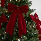Temple &amp; Webster Large Velvet Bow Christmas Tree Clips