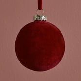 Temple &amp; Webster Flocked Glass Christmas Baubles