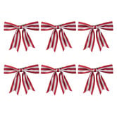 Temple &amp; Webster Stripe Bow Christmas Tree Clips