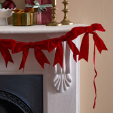 Temple &amp; Webster Velvet Bow Christmas Garland