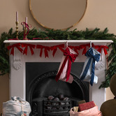 Temple &amp; Webster Velvet Bow Christmas Garland