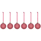 Temple &amp; Webster Flocked Glass Christmas Baubles