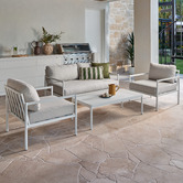 Temple &amp; Webster 4 Seater Kamari Outdoor Lounge Set