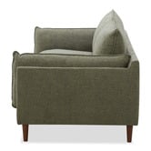 Temple &amp; Webster Green Terry 3 Seater Upholstered Sofa