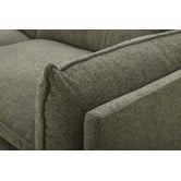 Temple &amp; Webster Green Terry 3 Seater Upholstered Sofa