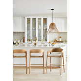 Temple &amp; Webster 67cm Mattia Curved Back Solid Bar Stool