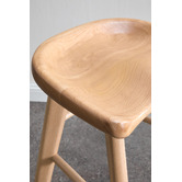 Temple &amp; Webster 66cm Sella Beech Wood Bar Stool
