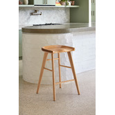 Temple &amp; Webster 66cm Sella Beech Wood Bar Stool