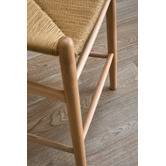 Temple &amp; Webster 66cm Hans Wegner Wishbone Replica Solid Beech Wood Bar Stool
