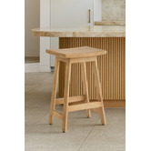 Temple &amp; Webster 65cm Nisha Mango Wood Bar Stool
