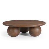 Temple &amp; Webster Hendry Round Mango Wood Coffee Table