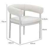 Temple &amp; Webster Palmira Boucle Outdoor Dining Chairs