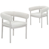 Temple &amp; Webster Palmira Boucle Outdoor Dining Chairs