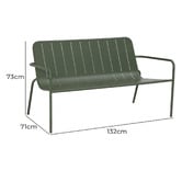 Temple &amp; Webster Otti Steel Garden Bench