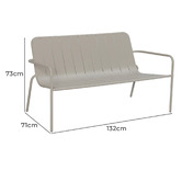 Temple &amp; Webster Otti Steel Garden Bench