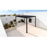 Temple &amp; Webster Arki Louvred Steel &amp; Aluminium Gazebo