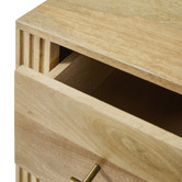 Temple &amp; Webster Jasper 2 Drawer Mango Wood Bedside Table