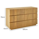 Temple &amp; Webster Mia Mango Wood 6 Drawer Chest