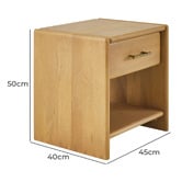 Temple &amp; Webster Joey Mango Wood Bedside Table